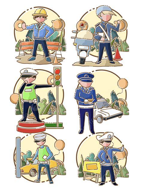 Gambar Collection Of Cartoon Characters For Traffic Safety Keselamatan