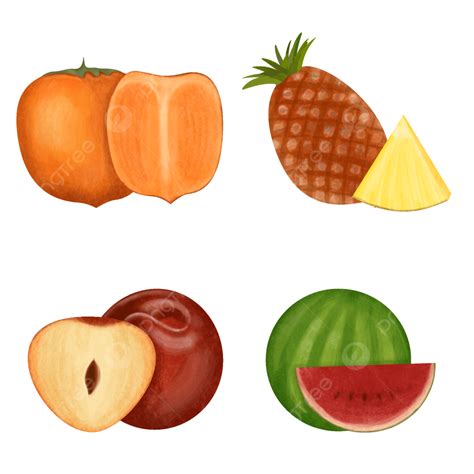 Fresh Fruits Watercolor Sticker Pack Fresh Fruits Cute Sticker