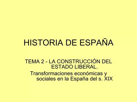 Transformaciones Economicas Y Sociales En La España Del S Xix Ppt