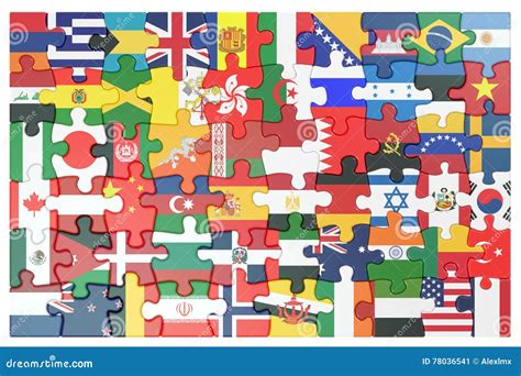 puzzles  flags  rendering stock illustration illustration