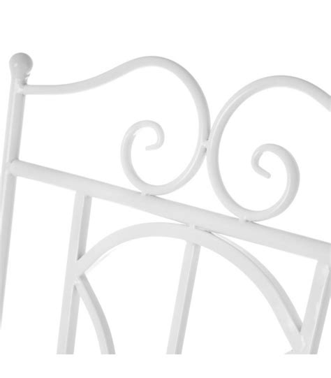 Set de Table 2 Chaises de Jardin Pliable en Métal Blanc