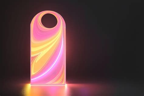 Premium AI Image | A neon light with the number 9 on it