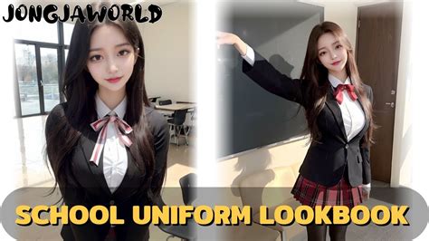 Ai 실사 룩북😊school Uniform Lookbook 😍😀 Youtube