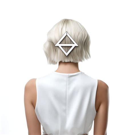 Premium Photo Photo Of Sleek Inverted Bob For Women Short Hairstyle Platinum Blonde Concept