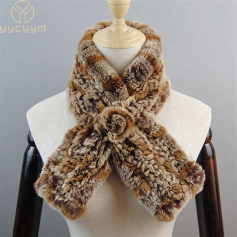 Fashion Winter Women Real Rex Rabbit Fur Scarf Natural Warm Soft Rex