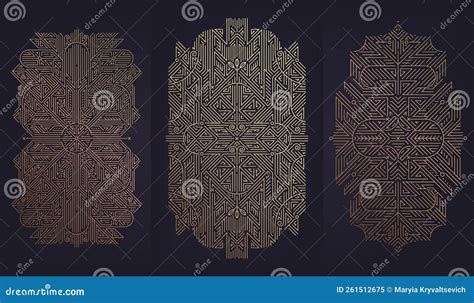 Vector Set Of Art Deco Design Elements Labels And Frames For Luxury