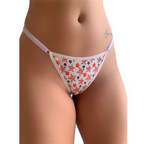 Kit Calcinha Fio Duplo Microfibra Lingerie Al A De Regulagem Lisa Estampada Shopee Brasil
