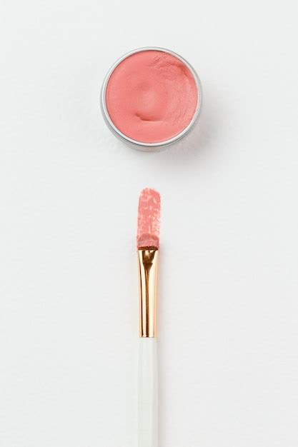 Premium Photo Swatch Of Pink Nude Tinted Lipstick Or Cheek Blush