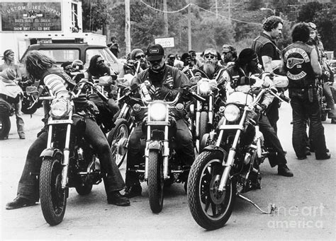 Group Of Hells Angels Riding Photograph By Bettmann Fine Art America