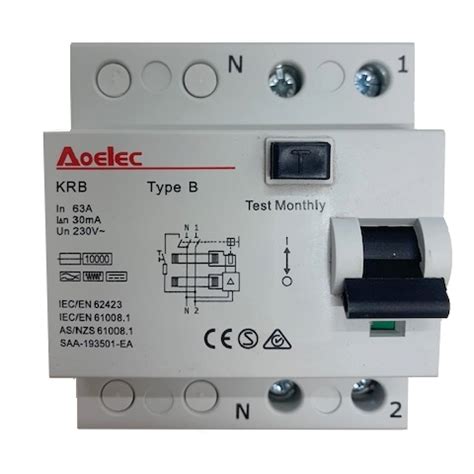 RCD Type B RCCB 63 Single Phase Installations Electric