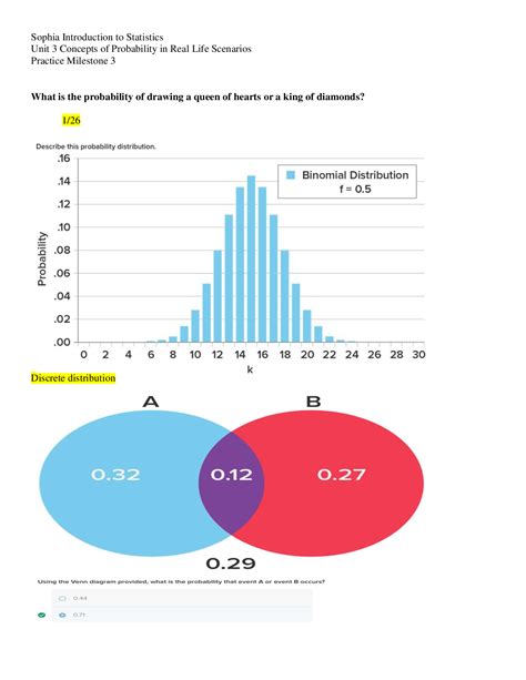 MAT 240 Sophia Introduction To Statistics Unit 3 Practice Milestone 3