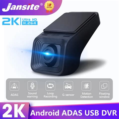 Jansite 2K USB Car DVR ADAS FHD 1440P Dash Cam Driving Recorder For