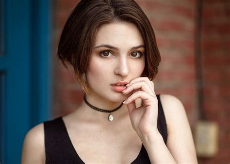 Face Women Outdoors Women Model Portrait Long Hair Brunette Looking At Viewer