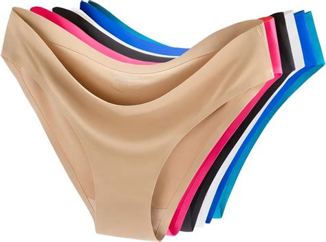 COSOMALL 6 Pack Women S Invisible Seamless Bikini Underwear Half Back Coverage Panties At Amazon