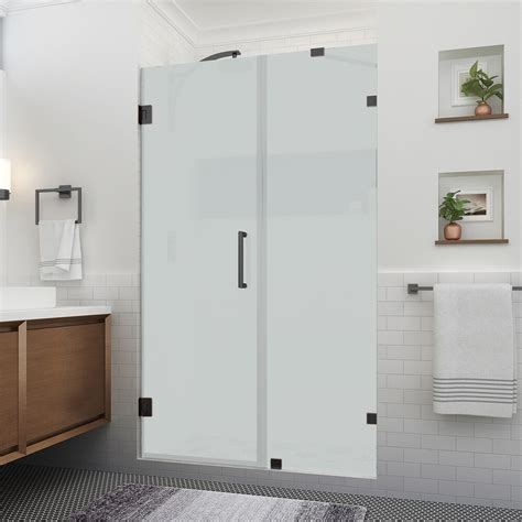 Aston Nautis Xl 49 25 50 25x80 Hinged Frameless Shower Door Oil Rubbed