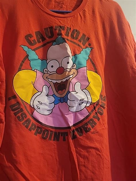 Krusty The Clown The Simpsons Graphic Tee 3xl Ca… Gem