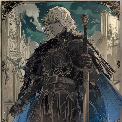 premium photo fantasy illustration   medieval knight  armor