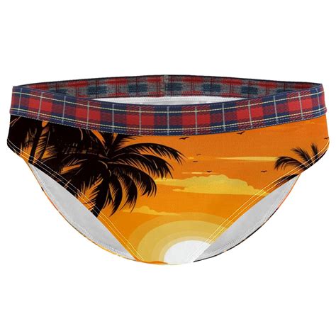 Brief Underwear Bikini Panties For Women Bikini Underwear Xl Tropical Plam Tree Sunset Walmart