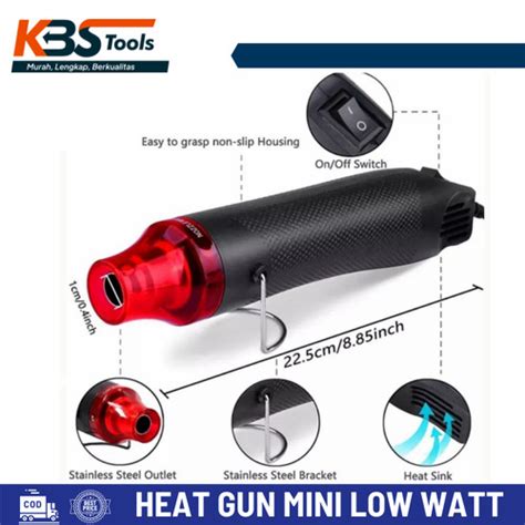 Jual Mesin Heat Gun Mini Low Watt Hot Air Gun Pemanas W Hitam Kota Makassar