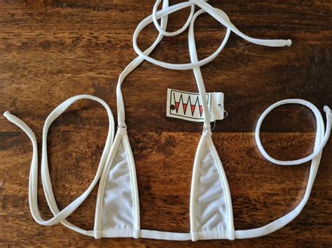 New Wicked Weasel Microminimus Matt Lycra Bikini Tri Top Ivory Micro Picclick Au