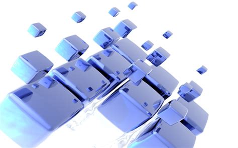 Обои кубы, фон, белый на рабочий стол