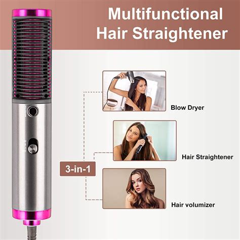 New Hot Air Hair Dryer Brush 3 In 1 Hair Blow Dryer Straightener Volumizer Negative Ion Styler