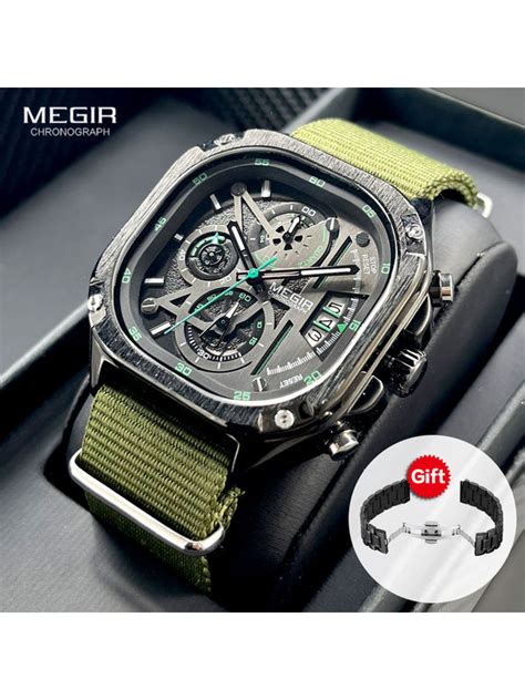 MEGIR Analog Chronograph Luxury Men's Watch (With Extra Nylon Strap)