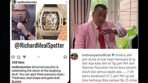 Disindir Hotman Paris Gegara Pakai Jam Richard Mille Palsu Razman