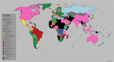 OC Most Popular Hentai Website In Each Country Dataisbeautiful