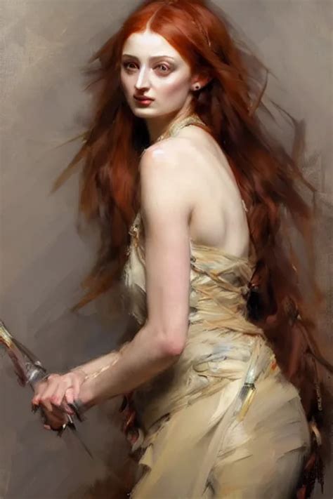 Sansa Painting By Daniel Gerhartz Rossetti Detailed Stable