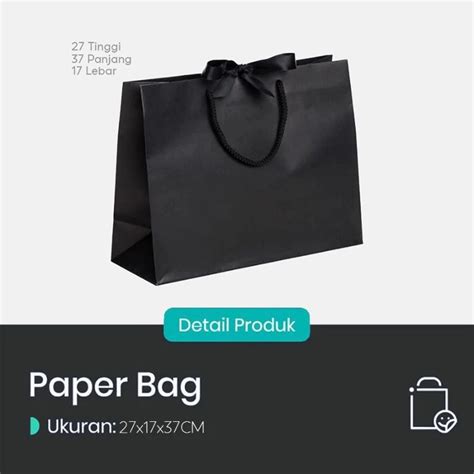 Jual Paper Bag Hitam Polos Paper Bag Kado Ulang Tahun Anniversary