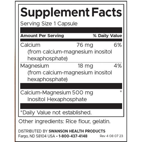 Swanson IP-6 инозитол хексафосфат x240 капсули - Аптеки 36.6