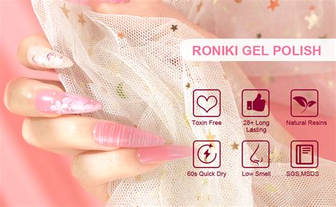 Amazon Roniki Colors Jelly Gel Nail Polish Set Pastel Pink Sheer Nude Transparent Red