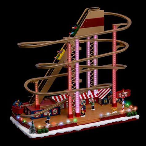 Musical roller coaster Christmas village 25 LEDs + transformer