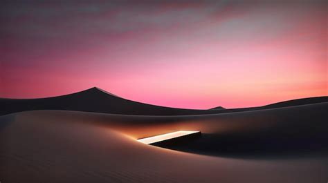 Premium AI Image | sunset on the sand dunes