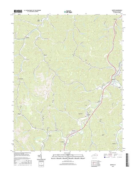 Mytopo Martin Kentucky Usgs Quad Topo Map