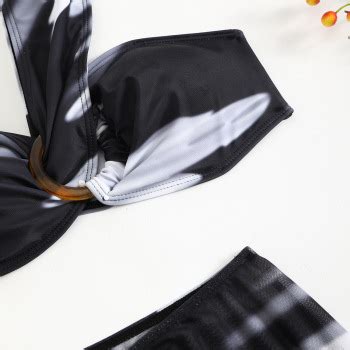 Wholesale S XL New Color Patchwork Padded Bikini Drawstring Mesh Three Piece Swimsuit