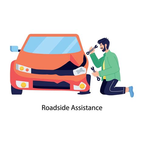 Trendy Roadside Assistance 44823198 Vector Art At Vecteezy