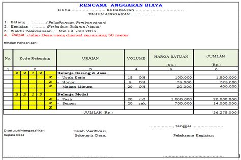 Detail Contoh Rab Pengadaan Barang Koleksi Nomer