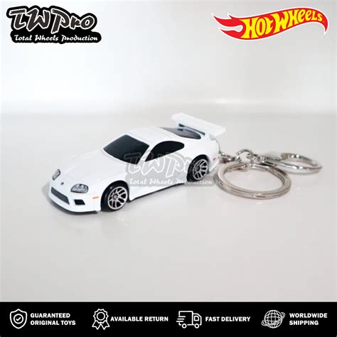 Gantungan Hot Wheels Fast And Furious Keychain Toyota Supra Mk White White Shrimp