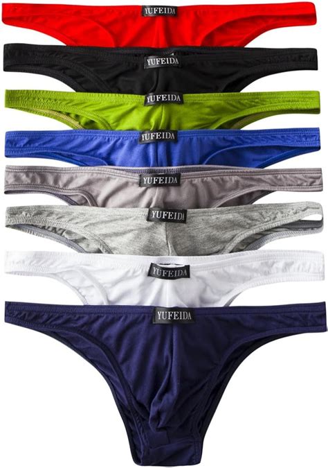 YUFEIDA Men S Modal Comfortable G String Thongs Sexy Low Rise Bikini