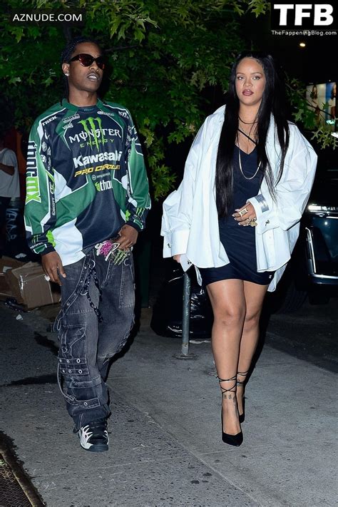 Rihanna Sexy Seen Flaunting Her Hot Legs Alongside ASAP Rocky At Dinner