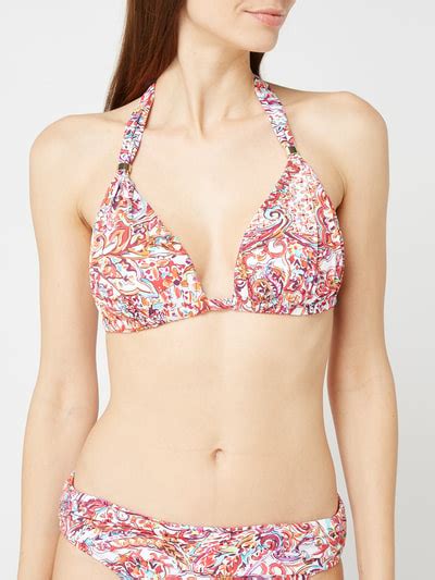 Lauren Ralph Lauren Bikini Oberteil Mit Ornamentalem Muster Koralle