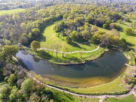 Beckenham wild swimming lake - Photos by Drone - Grey Arrows Drone Club UK