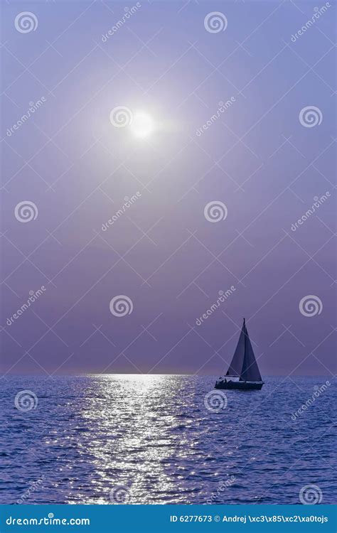 Sailboat and sunset stock image. Image of colorful, bright - 6277673