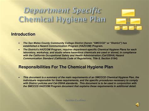 Ppt Chemical Hygiene Plan Implementation Training Powerpoint