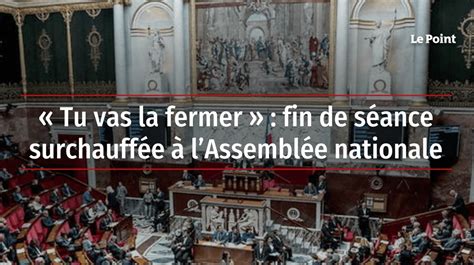 « Tu Vas La Fermer Fin De Séance Surchauffée à Lassemblée