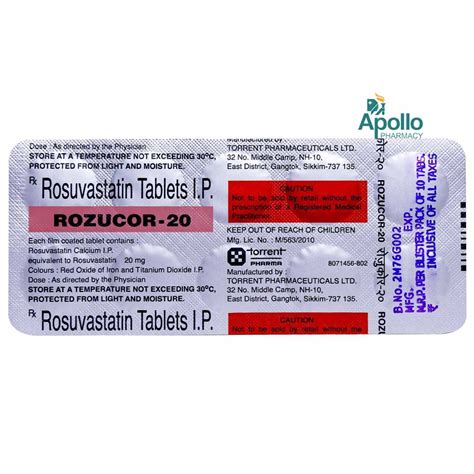 Rozucor Tablet S Price Uses Side Effects Composition Apollo