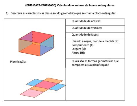 Calculando o volume de blocos retangulares