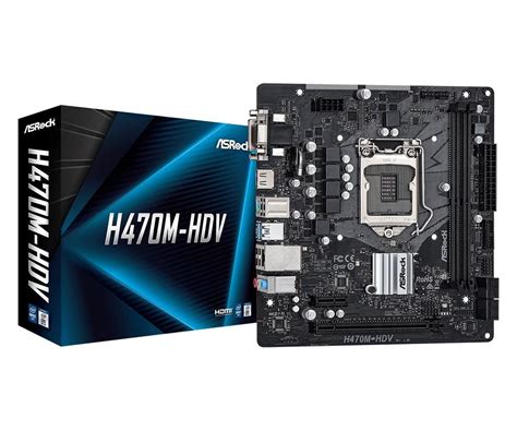H470M-HDV motherboard Intel H470 LGA 1200 micro ATX ASRock Bundkort